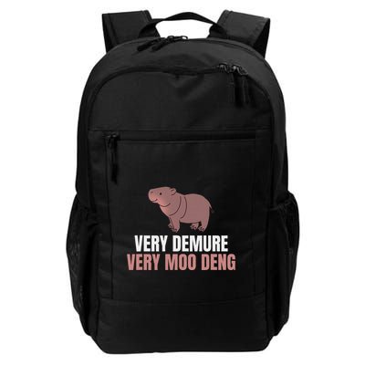 Very Demure Very Moo Deng Pygmy Baby Hippo Mu Deng Backpack