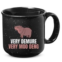 Very Demure Very Moo Deng Pygmy Baby Hippo Mu Deng 15oz Campfire Ceramic Mug