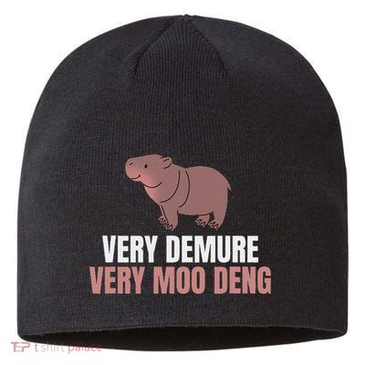 Very Demure Very Moo Deng Pygmy Baby Hippo Mu Deng Sustainable Beanie