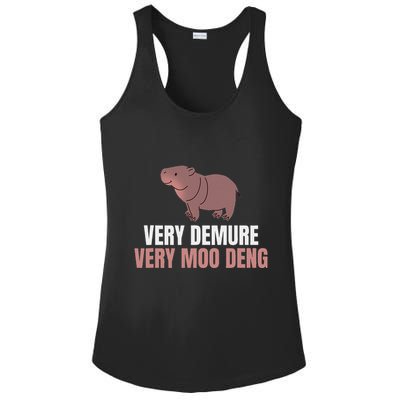 Very Demure Very Moo Deng Pygmy Baby Hippo Mu Deng Ladies PosiCharge Competitor Racerback Tank