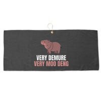 Very Demure Very Moo Deng Pygmy Baby Hippo Mu Deng Large Microfiber Waffle Golf Towel