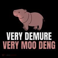 Very Demure Very Moo Deng Pygmy Baby Hippo Mu Deng Youth Performance Sprint T-Shirt