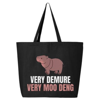 Very Demure Very Moo Deng Pygmy Baby Hippo Mu Deng 25L Jumbo Tote