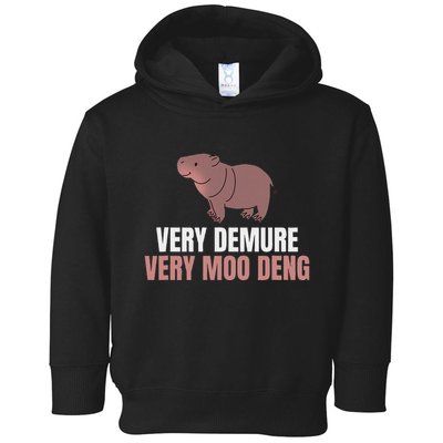 Very Demure Very Moo Deng Pygmy Baby Hippo Mu Deng Toddler Hoodie
