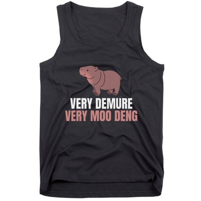 Very Demure Very Moo Deng Pygmy Baby Hippo Mu Deng Tank Top