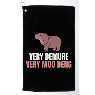 Very Demure Very Moo Deng Pygmy Baby Hippo Mu Deng Golf Towel