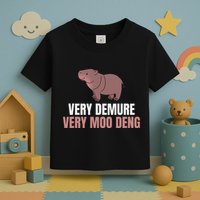 Very Demure Very Moo Deng Pygmy Baby Hippo Mu Deng Toddler T-Shirt