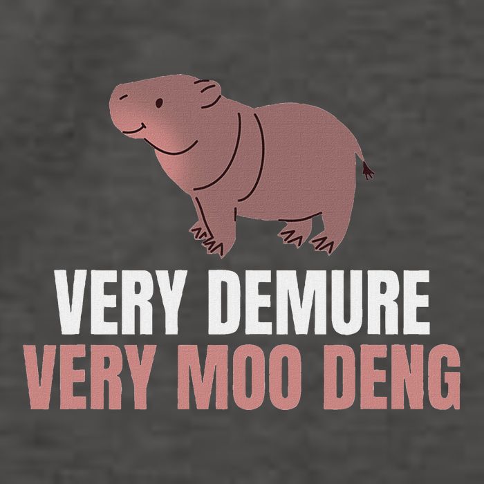 Very Demure Very Moo Deng Pygmy Baby Hippo Mu Deng Vector Backpack