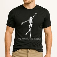 Very Demure Very Mindful Funny Skeleton Cooling Performance Crew T-Shirt