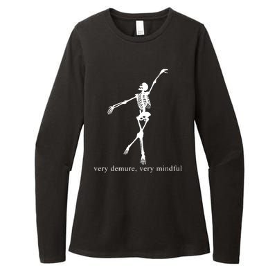 Very Demure Very Mindful Funny Skeleton Womens CVC Long Sleeve Shirt