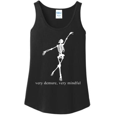 Very Demure Very Mindful Funny Skeleton Ladies Essential Tank