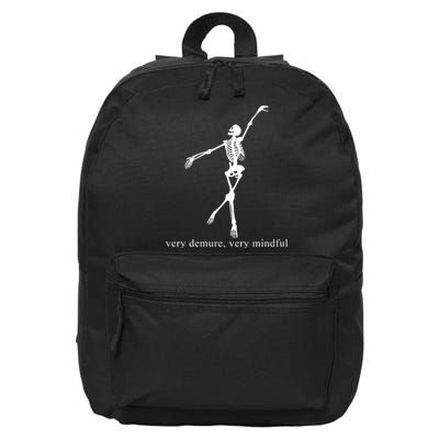 Very Demure Very Mindful Funny Skeleton 16 in Basic Backpack