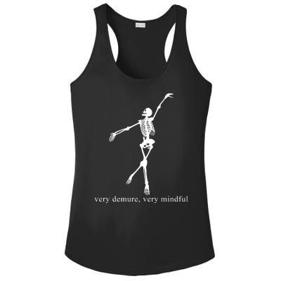 Very Demure Very Mindful Funny Skeleton Ladies PosiCharge Competitor Racerback Tank