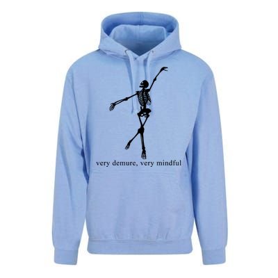 Very Demure Very Mindful Funny Skeleton Unisex Surf Hoodie