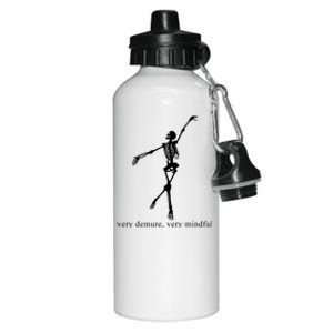 Very Demure Very Mindful Funny Skeleton Aluminum Water Bottle