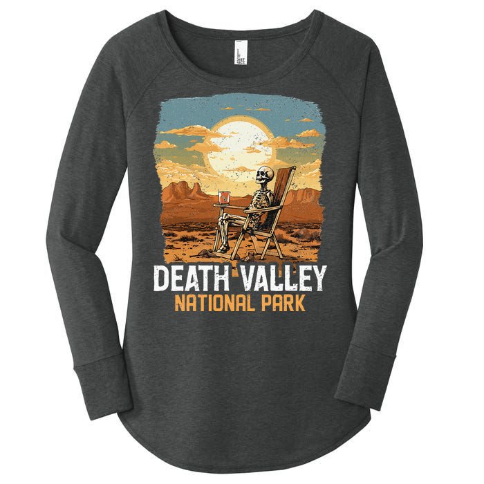 Vintage Death Valley National Park California Desert Hiking Women's Perfect Tri Tunic Long Sleeve Shirt