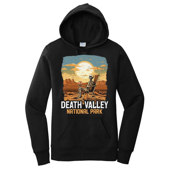 Vintage Death Valley National Park California Desert Hiking Women's Pullover Hoodie