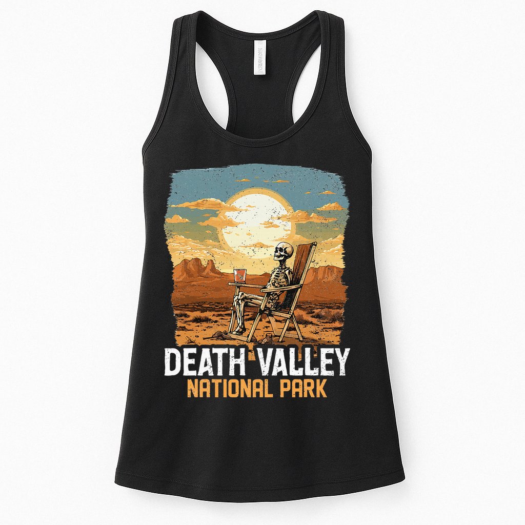 Vintage Death Valley National Park California Desert Hiking Womens Tank Top