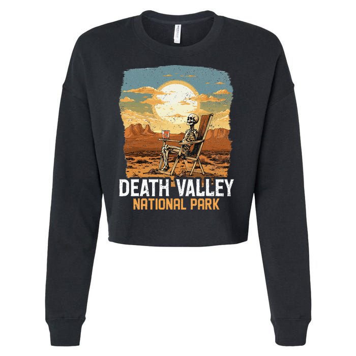 Vintage Death Valley National Park California Desert Hiking Cropped Pullover Crew