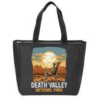 Vintage Death Valley National Park California Desert Hiking Zip Tote Bag