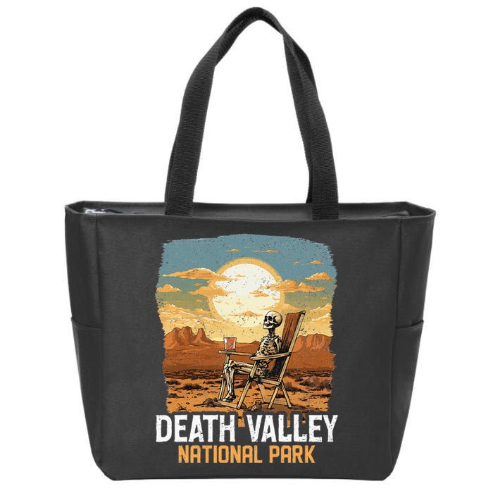 Vintage Death Valley National Park California Desert Hiking Zip Tote Bag