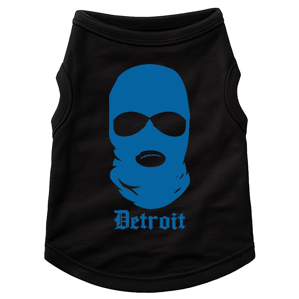 Vintage Detroit Villains Blue Ski Mask I Love Detroit Doggie Tank