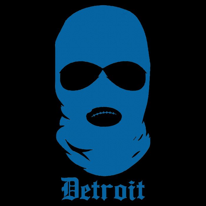 Vintage Detroit Villains Blue Ski Mask I Love Detroit Doggie Tank