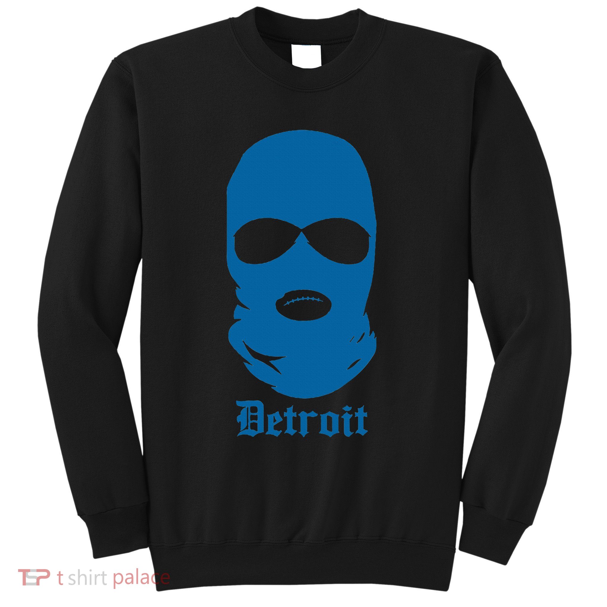 Vintage Detroit Villains Blue Ski Mask I Love Detroit Sweatshirt