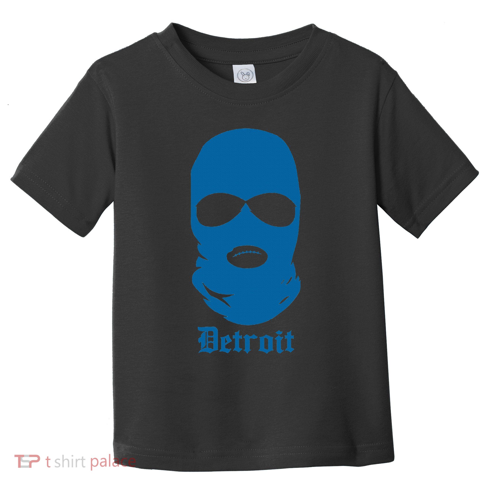 Vintage Detroit Villains Blue Ski Mask I Love Detroit Toddler T-Shirt