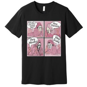 Very Demure Very Mindful Funny Ghost Halloween Premium T-Shirt