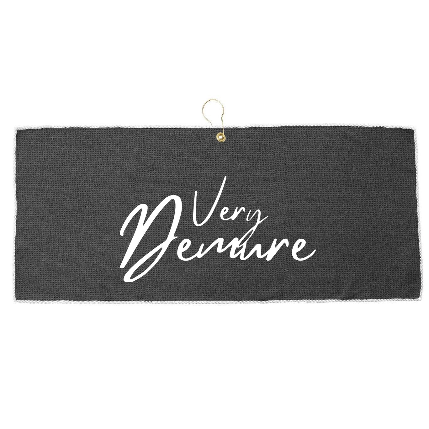 Very Demure Large Microfiber Waffle Golf Towel