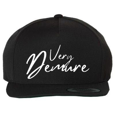 Very Demure Wool Snapback Cap