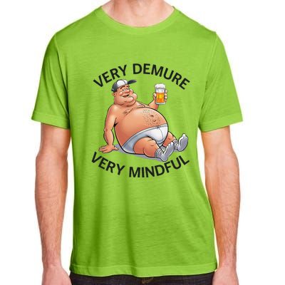 Very Demure Very Mindful Parody Beer Guy In Underwear Funny Gift Adult ChromaSoft Performance T-Shirt