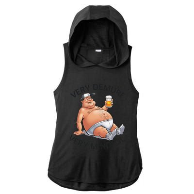 Very Demure Very Mindful Parody Beer Guy In Underwear Funny Gift Ladies PosiCharge Tri-Blend Wicking Draft Hoodie Tank