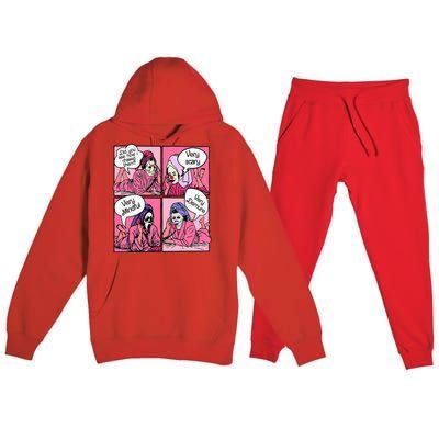 Very Demure Very Mindful Ghost Costume Premium Hooded Sweatsuit Set