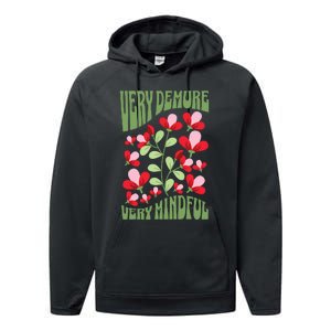 Very Demure Very Cutesy Very Mindful Funny Gen Z Trend Performance Fleece Hoodie