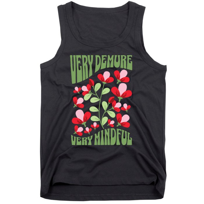 Very Demure Very Cutesy Very Mindful Funny Gen Z Trend Tank Top