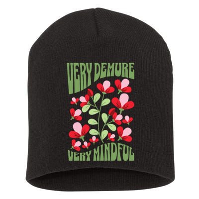 Very Demure Very Cutesy Very Mindful Funny Gen Z Trend Short Acrylic Beanie