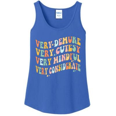 Very Demure Very Cutesy Very Mindful Very Considerate Ladies Essential Tank