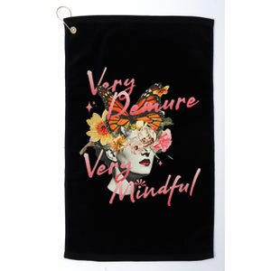 Very Demure Very Mindful Funny Gen Z Trend Platinum Collection Golf Towel