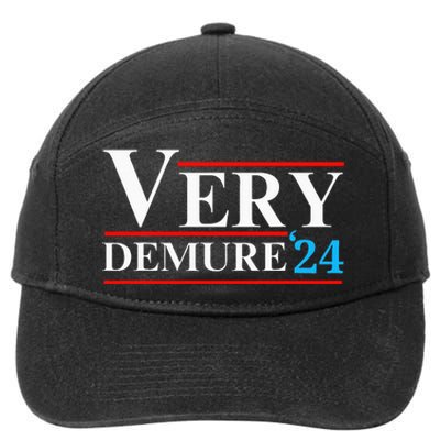 Very Demure Very Mindful Very Cutesy Trending 2024 7-Panel Snapback Hat