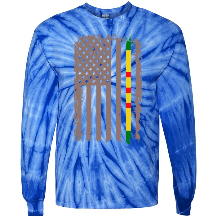 Veterans Day Vietnam War Veteran Soldier Commemorative Flag Gift Tie-Dye Long Sleeve Shirt