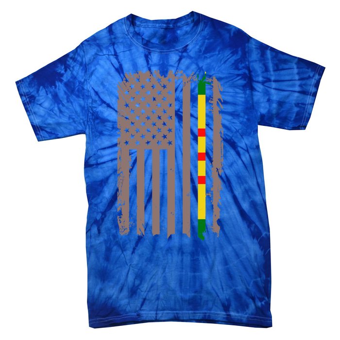 Veterans Day Vietnam War Veteran Soldier Commemorative Flag Gift Tie-Dye T-Shirt