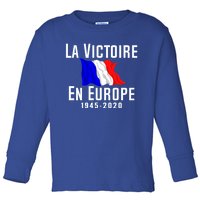 Ve Day Victoire En Europe 75 Year Anniversary Gift Toddler Long Sleeve Shirt