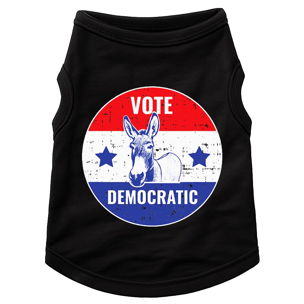 Vote Democrat Vintage Political Donkey Democratic Party Doggie Tank
