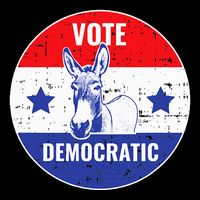 Vote Democrat Vintage Political Donkey Democratic Party Doggie Tank