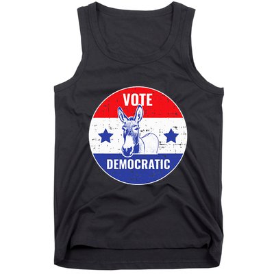 Vote Democrat Vintage Political Donkey Democratic Party Tank Top