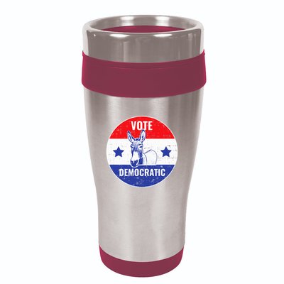 Vote Democrat Vintage Political Donkey Democratic Party 16oz Travel Tumbler