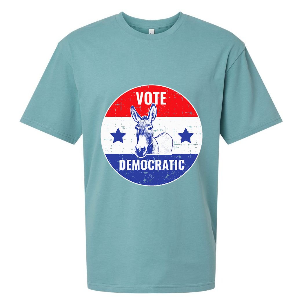 Vote Democrat Vintage Political Donkey Democratic Party Sueded Cloud Jersey T-Shirt