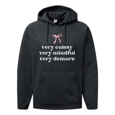 Very Demure Very Mindful Very Cutesy Performance Fleece Hoodie